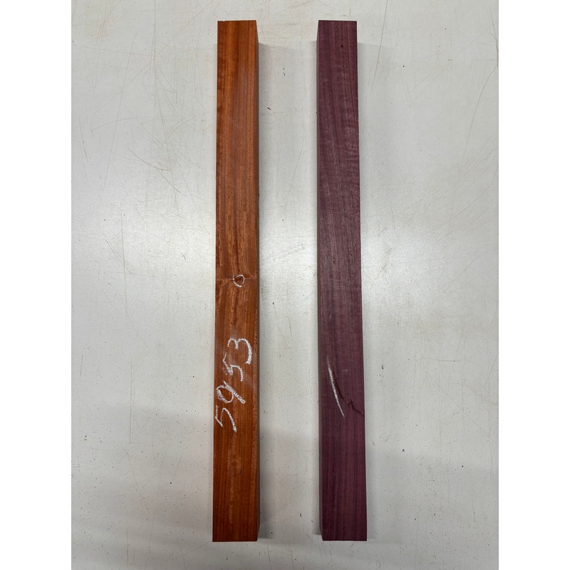 2-pack-2-species-padauk-purpleheart-turning-wood-blank-24-x1-7-8-x1-3-8-5953 2 Pack, 2 Species Padauk + Purpleheart Turning Wood Blank 24"x1-7/8"x1-3/8"#5953