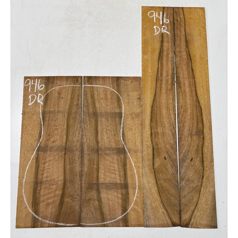 flame-chocolate-mango-dreadnought-guitar-back-and-side-set-946 Flame Chocolate Mango Dreadnought Guitar Back and Side Set #946