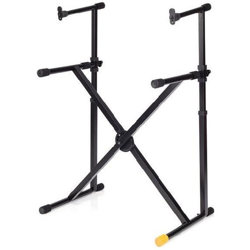 hercules-ez-lok-double-tier-x-keyboard-stand Hercules Ez-Lok Double Tier X-Keyboard Stand
