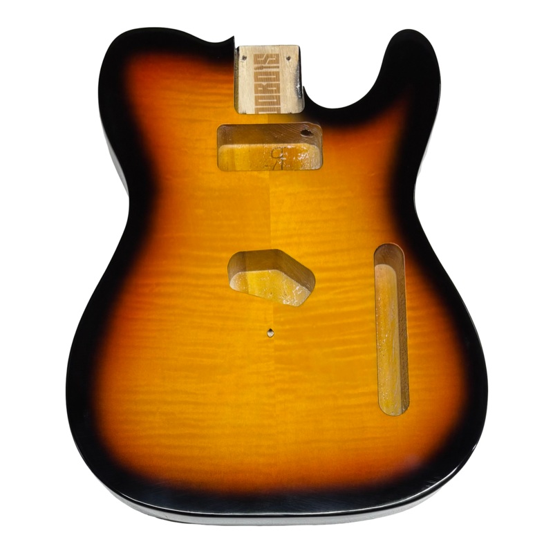 jobois-tl-style-finished-guitar-body-flamed-3-tone-sunburst JOBOIS TL Style Finished Guitar Body- Flamed 3-Tone Sunburst
