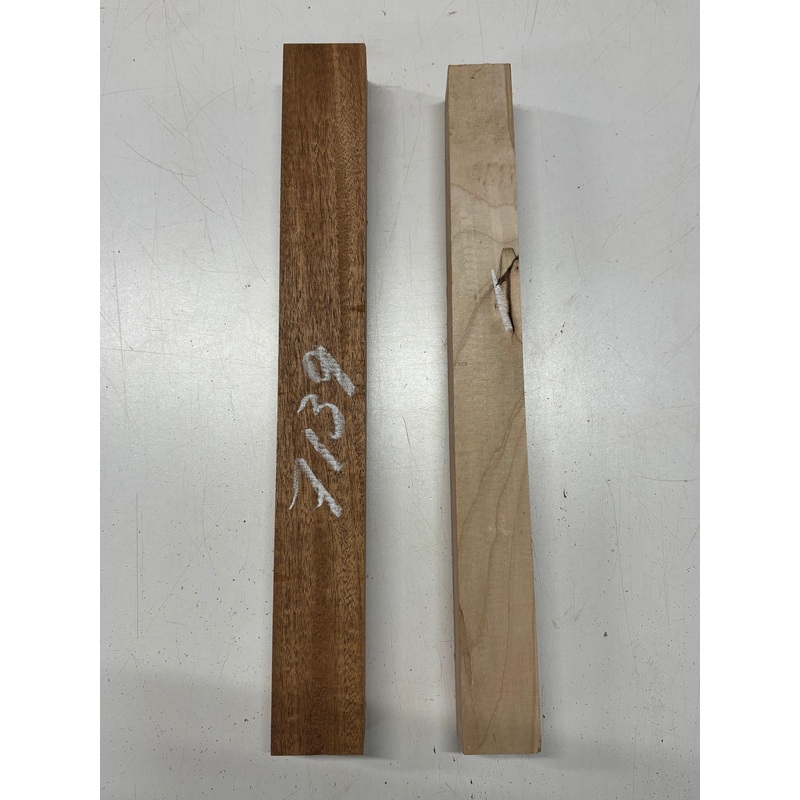 2-pack-2-species-african-mahogany-ambrosia-maple-turning-wood-blanks-african-mahogany-19-x2-1-4-x2-ambrosia-maple-18-x2-x1-7-8-7139 2 Pack, 2 Species African Mahogany + Ambrosia Maple Turning Wood Blanks African Mahogany : 19"x2-1/4"x2' Ambrosia Maple : 18"x2"x1-7/8"#7139