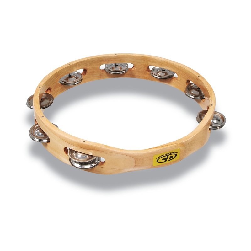 cosmic-percussion-by-lp-10-handheld-single-row-tambourine-steel-jingles Cosmic Percussion by LP 10" Handheld Single Row Tambourine - Steel Jingles