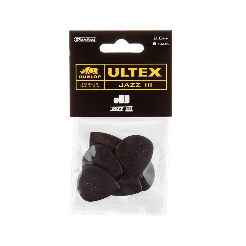 jim-dunlop-427p-2-0mm-ultex-jazz-iii-pick-6-pack Jim Dunlop 427P 2.0mm Ultex Jazz III Pick, 6-Pack