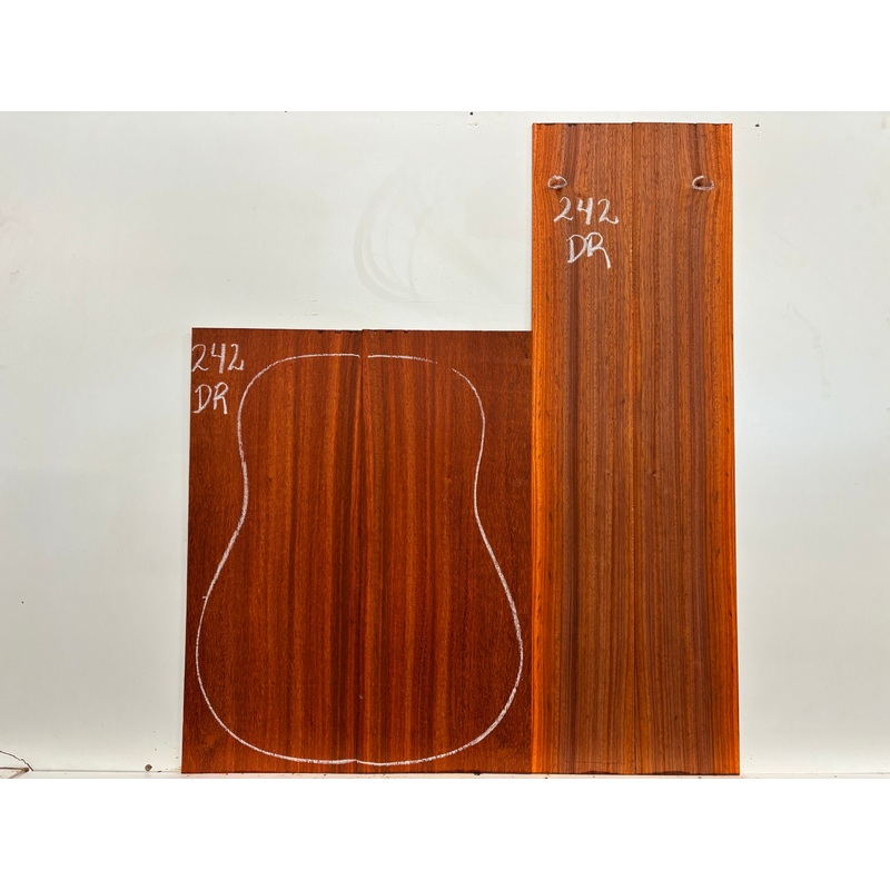 padauk-dreadnought-guitar-back-and-side-set-242 Padauk Dreadnought Guitar Back and Side Set #242