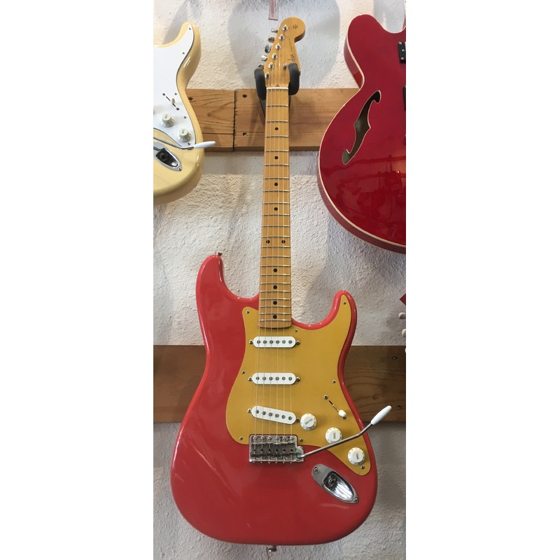 used-fender-parts-caster-50-s-style-with-anondized-guard-fiesta-red Used Fender Parts Caster 50's Style With Anondized Guard Fiesta Red