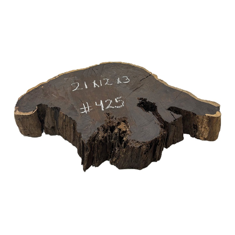 african-blackwood-live-edge-slab-cookies-21-x-12-x-3-425 African Blackwood Live Edge Slab/Cookies - 21"x 12"x 3" #425