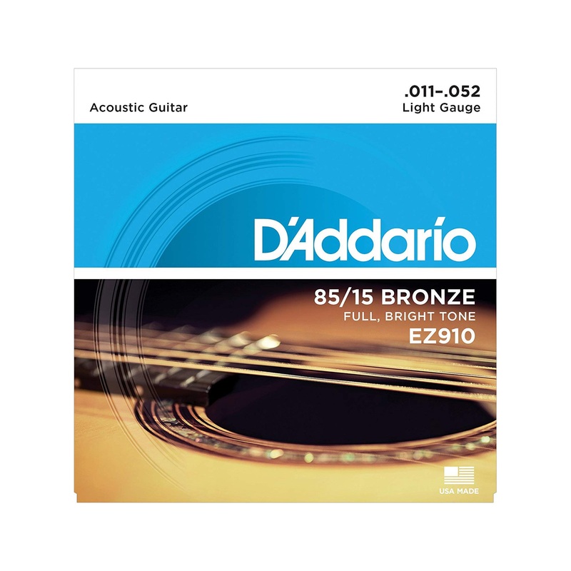 d-addario-ez910-85-15-bronze-acoustic-guitar-strings-light-11-52 D'Addario EZ910 85/15 Bronze Acoustic Guitar Strings, Light, 11-52