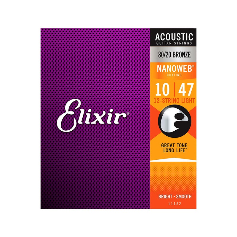 elixir-11152-nanoweb-80-20-bronze-acoustic-guitar-strings-12-string-light-10-47 Elixir 11152 Nanoweb 80/20 Bronze Acoustic Guitar Strings, 12-String Light, 10-47