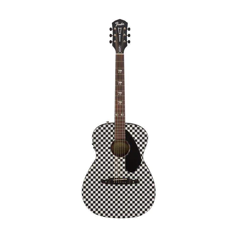 fender-tim-armstrong-hellcat-acoustic-guitar-w-black-pickguard-checkerboard Fender Tim Armstrong Hellcat Acoustic Guitar w/Black Pickguard, Checkerboard