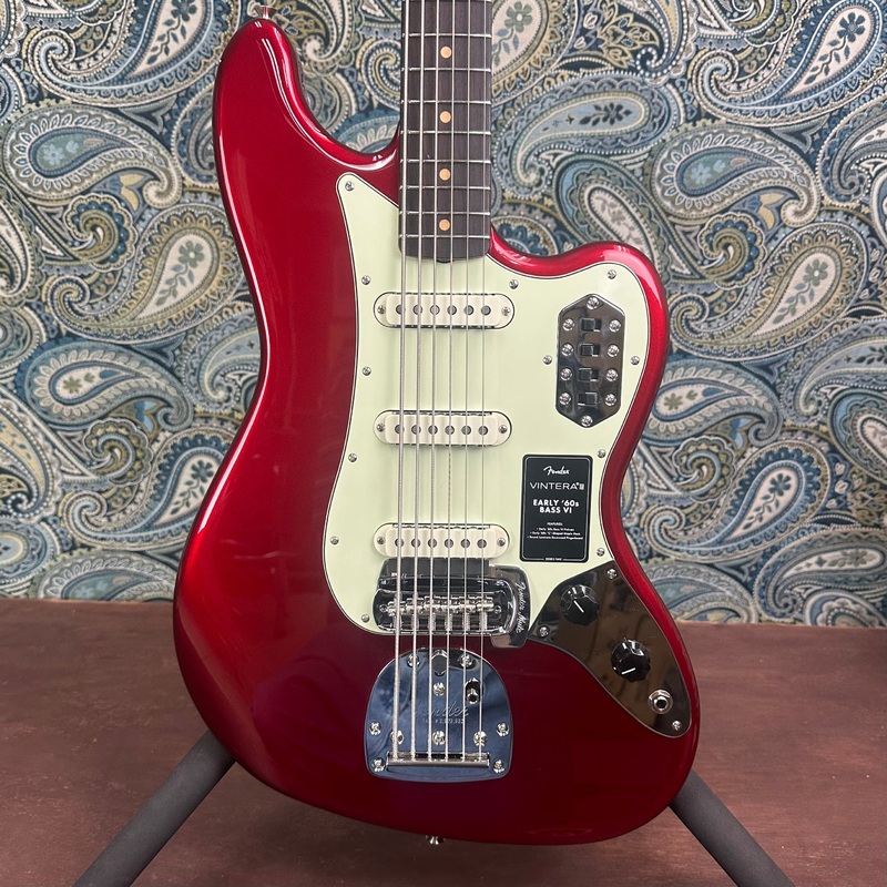 fender-vintera-iii-early-60s-bass-vi-candy-apple-red-w-gig-bag Fender Vintera III Early '60s Bass VI Candy Apple Red w/Gig Bag