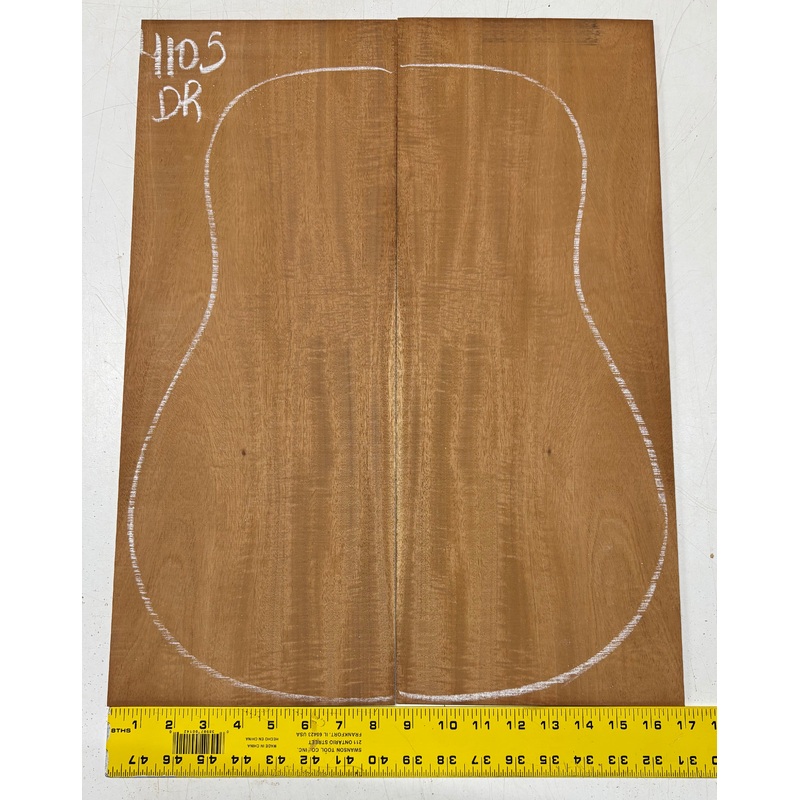 flame-genuine-mahogany-dreadnought-guitar-back-set-4105 Flame Genuine Mahogany Dreadnought Guitar Back Set #4105
