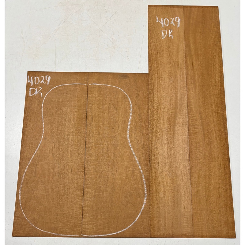 flame-genuine-mahogany-dreadnought-guitar-back-side-set-4029 Flame Genuine Mahogany Dreadnought Guitar Back & Side Set #4029