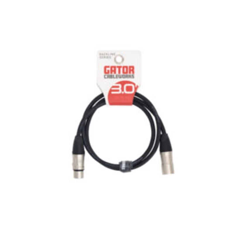 gator-cableworks-backline-series-3-foot-xlr-microphone-cable Gator Cableworks Backline Series 3 Foot XLR Microphone Cable