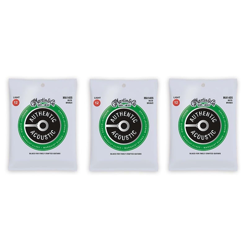 martin-ma140s-marquis-silked-80-20-bronze-authentic-acoustic-guitar-strings-light-12-54-3-pack Martin MA140S Marquis Silked 80/20 Bronze Authentic Acoustic Guitar Strings Light 12-54 (3 Pack)