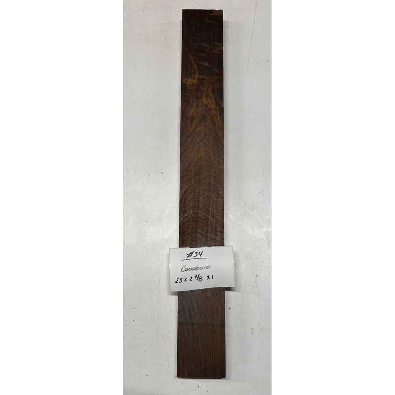 cocobolo-lumber-board-25-x-2-7-8-x-1-34 Cocobolo Lumber Board 25" x 2-7/8" x 1" #34