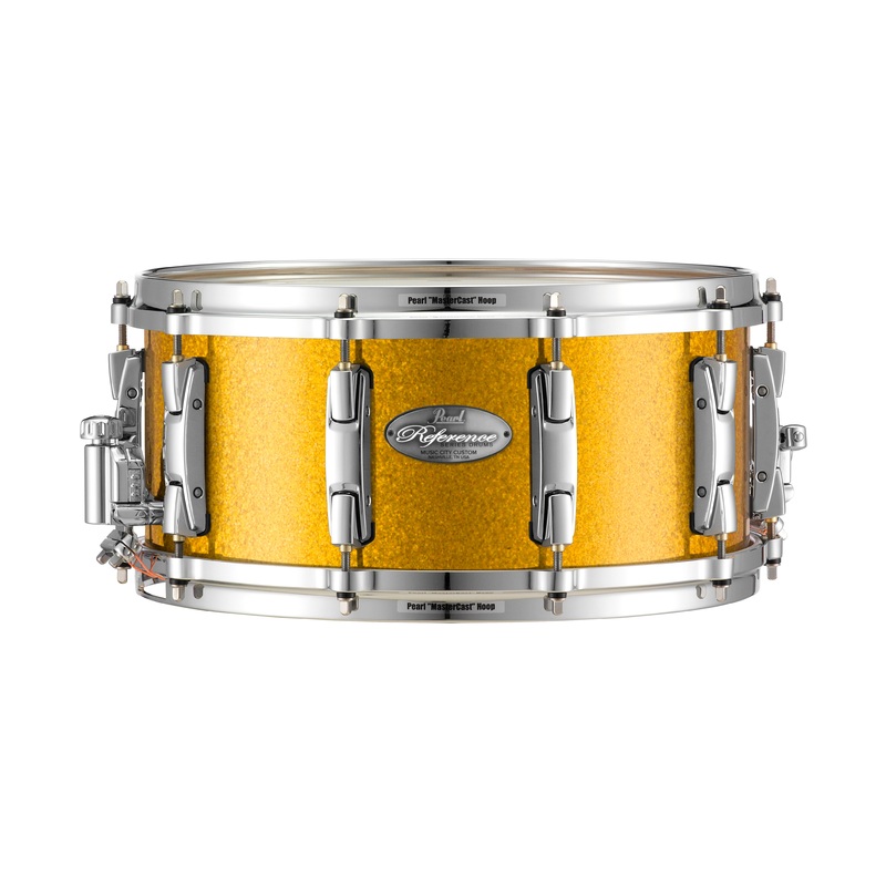 pearl-music-city-custom-13-x6-5-reference-series-snare-vintage-gold-sparkle-rf1365s-c423 Pearl Music City Custom 13"x6.5" Reference Series Snare VINTAGE GOLD SPARKLE RF1365S/C423