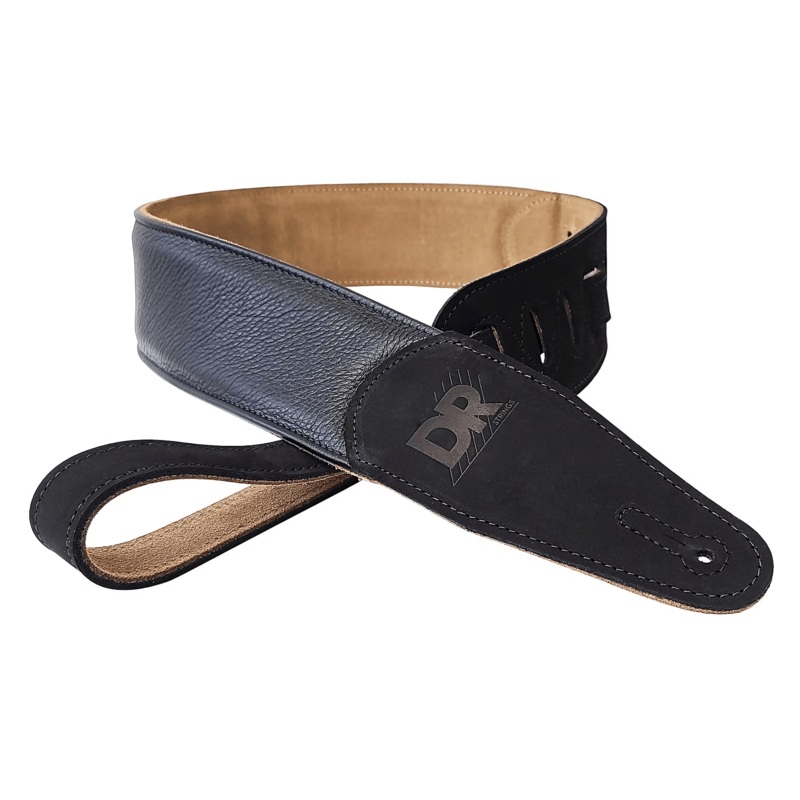 dr-butter-soft-black-padded-guitar-or-bass-strap DR Butter-Soft Black Padded Guitar or Bass Strap