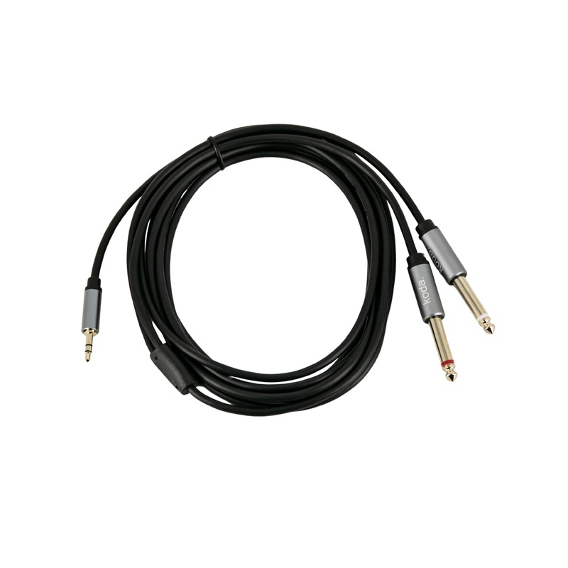 koda-essential-stereo-breakout-cable-3-5mm-trs-to-dual-1-4-inch-dual-ts-10ft koda essential Stereo Breakout Cable, 3.5mm TRS to Dual 1/4 inch Dual TS 10ft