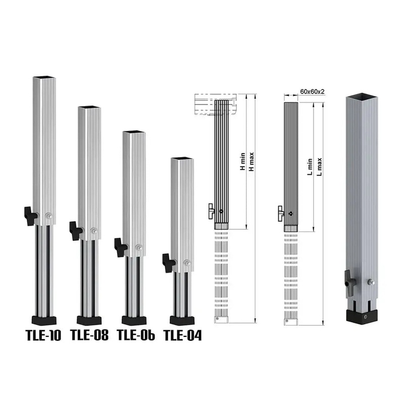 alustage-w-tle-04-telescopic-leg-400mm-600mm ALUSTAGE W.TLE-04 TELESCOPIC LEG 400MM - 600MM