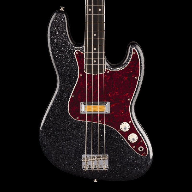 fender-limited-edition-gold-foil-jazz-bass-black-sparkle-with-gig-bag Fender Limited-Edition Gold Foil Jazz Bass Black Sparkle With Gig Bag