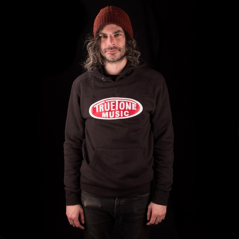truetone-music-classic-pullover-hoodie-black-with-white-red-logo Truetone Music Classic Pullover Hoodie Black with White & Red Logo