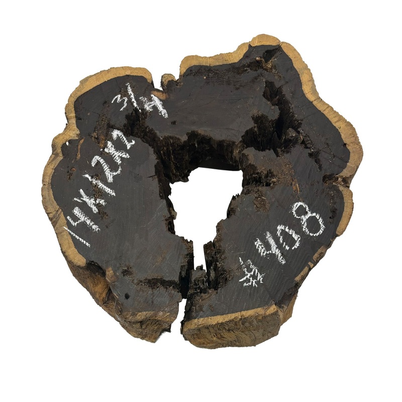 african-blackwood-live-edge-slab-cookies-14-x-12-x-2-3-4-408 African Blackwood Live Edge Slab/Cookies - 14"x 12"x 2-3/4" #408