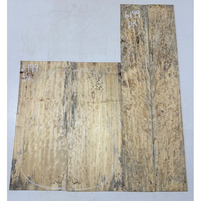 flame-spalted-tamarind-dreadnought-back-and-side-set-6199 Flame Spalted Tamarind Dreadnought Back And Side Set #6199