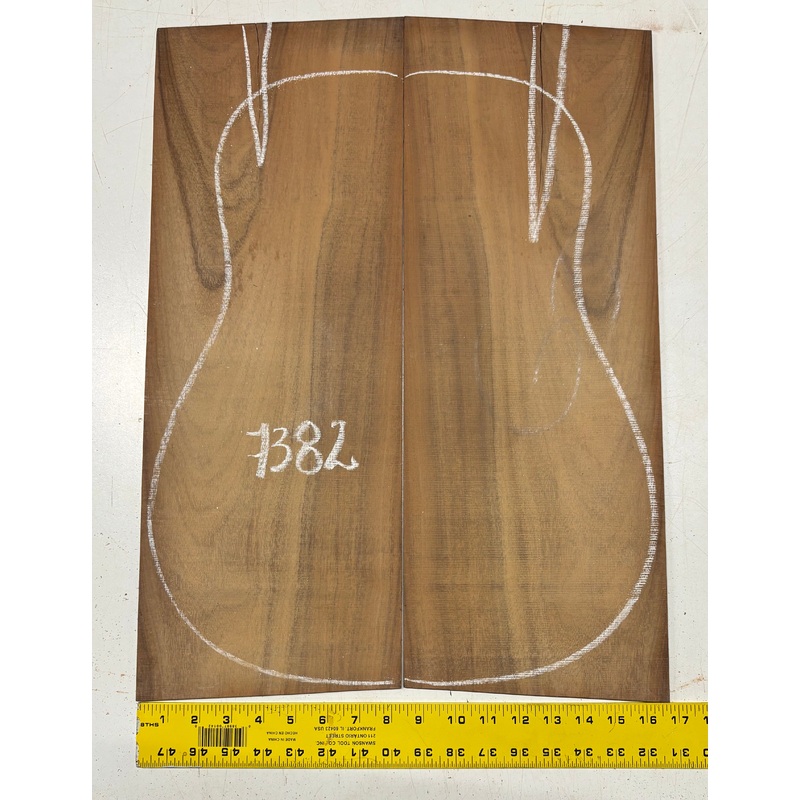 granadillo-dreadnought-guitar-back-set-22-x8-1-4-x3-16-7382 Granadillo Dreadnought Guitar Back Set 22"x8-1/4"x3/16" #7382