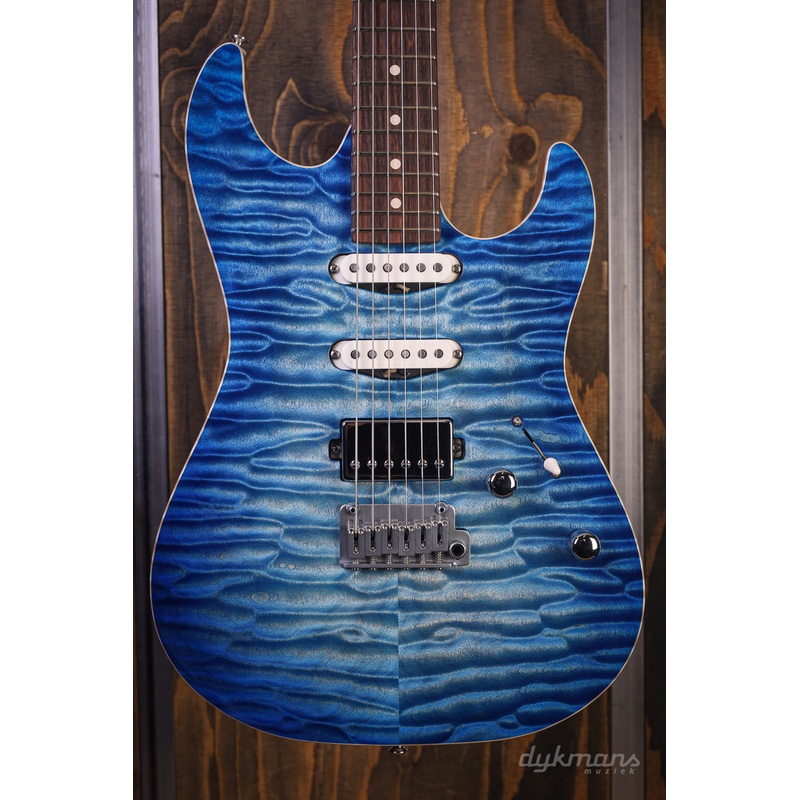 patrick-james-eggle-96-hss-quilted-island-blue-burst Patrick James Eggle 96 HSS Quilted Island Blue Burst