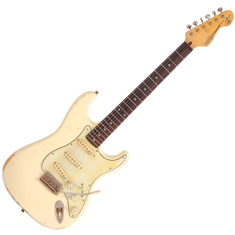 vintage-v6-thomas-blug-signature-electric-guitar-distressed-vintage-white Vintage V6 Thomas Blug Signature Electric Guitar ~ Distressed Vintage White