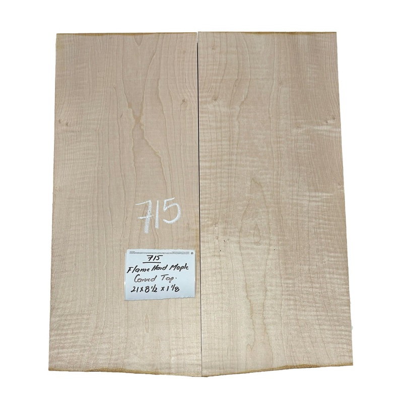 flame-hard-maple-guitar-carved-top-21-x-8-1-2-x-1-1-8-715 Flame Hard Maple Guitar Carved Top 21" x 8-1/2" x 1-1/8" #715