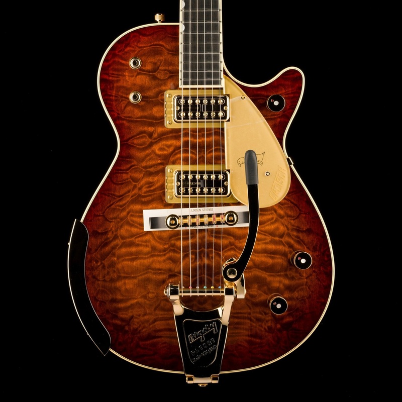 gretsch-limited-edition-g6134tgqm-59-quilt-classic-penguin-with-bigsby-forge-glow-demo Gretsch Limited Edition G6134TGQM-59 Quilt Classic Penguin with Bigsby Forge Glow - Demo