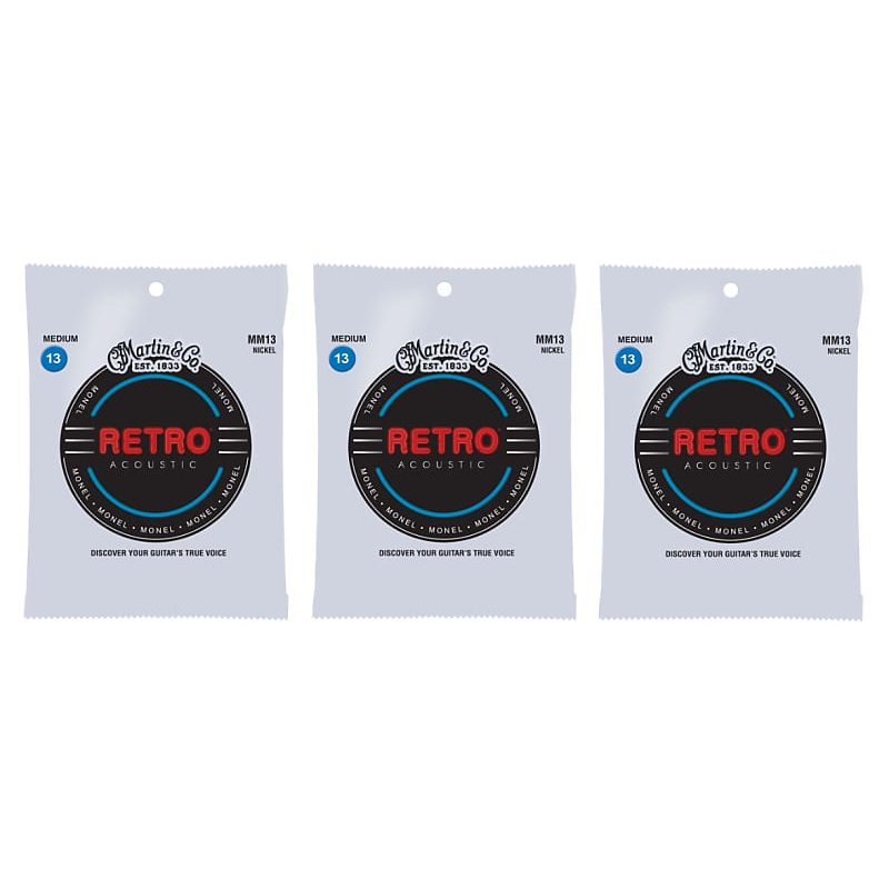 martin-mm13-retro-monel-acoustic-guitar-strings-13-56-3-pack Martin MM13 Retro Monel Acoustic Guitar Strings 13-56 (3 Pack)