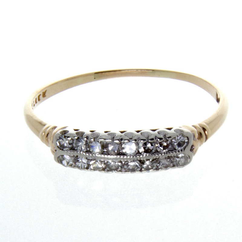art-deco-2-row-diamond-anniversary-band Art Deco 2 Row Diamond Anniversary Band