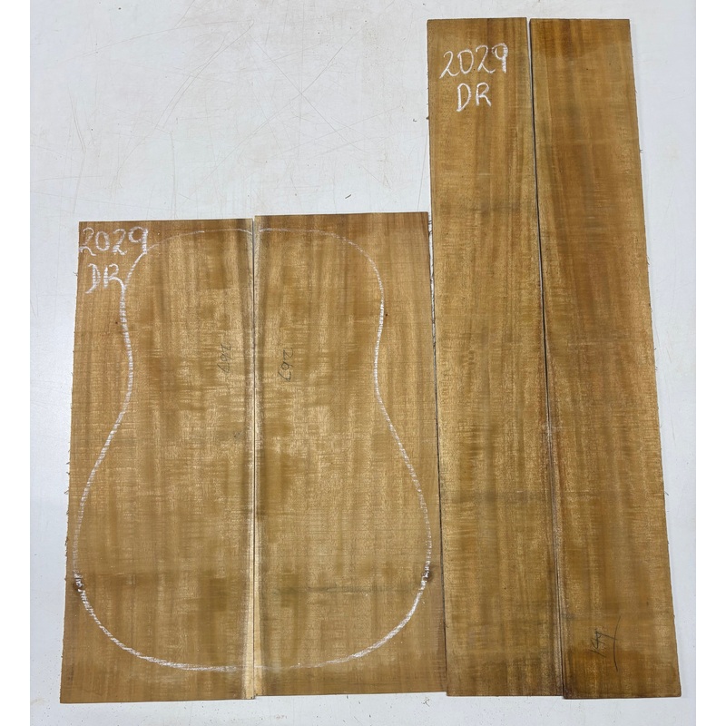 golden-flame-acacia-dreadnought-guitar-back-side-set-2029 Golden Flame Acacia Dreadnought Guitar Back & Side Set #2029