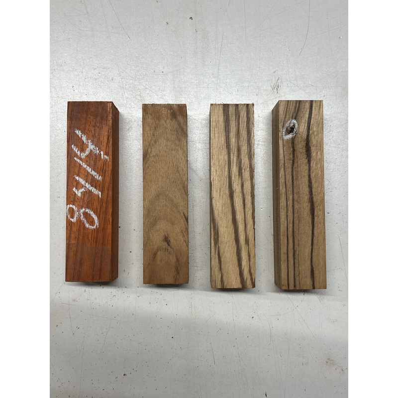 4-pack-3-species-hawaiian-koa-padauk-zebrawood-turning-wood-blank-8414 4 Pack, 3 Species Hawaiian Koa + Padauk + Zebrawood Turning Wood Blank #8414