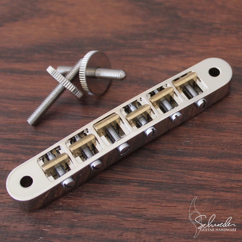 schroeder-radiused-tune-o-matic-bridge Schroeder Radiused Tune-O-Matic Bridge