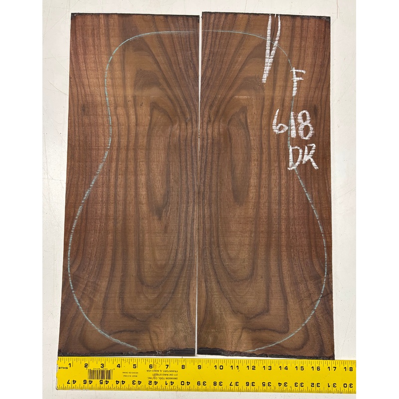 figured-indian-rosewood-dreadnought-guitar-back-set-22-x-8-1-4-x-3-16-seconds-618 Figured Indian Rosewood Dreadnought Guitar Back Set (22" x 8-1/4" x 3/16")- Seconds #618