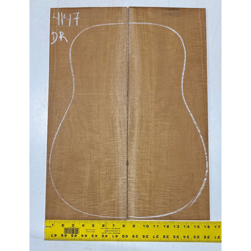 flame-genuine-mahogany-dreadnought-guitar-back-set-4147 Flame Genuine Mahogany Dreadnought Guitar Back Set #4147