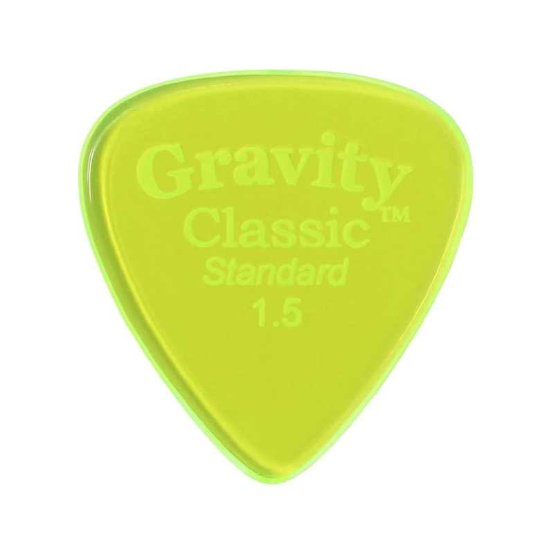 gravity-classic-standard-1-5mm-guitar-pick-polished-fluorescent-green Gravity Classic Standard 1.5mm Guitar Pick, Polished Fluorescent Green
