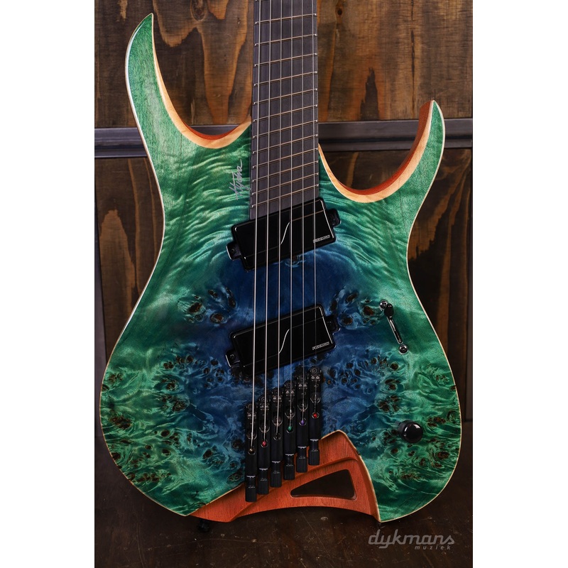 mayones-hydra-6-elite-vf-trans-blue-greenburst Mayones Hydra 6 Elite VF Trans Blue Greenburst