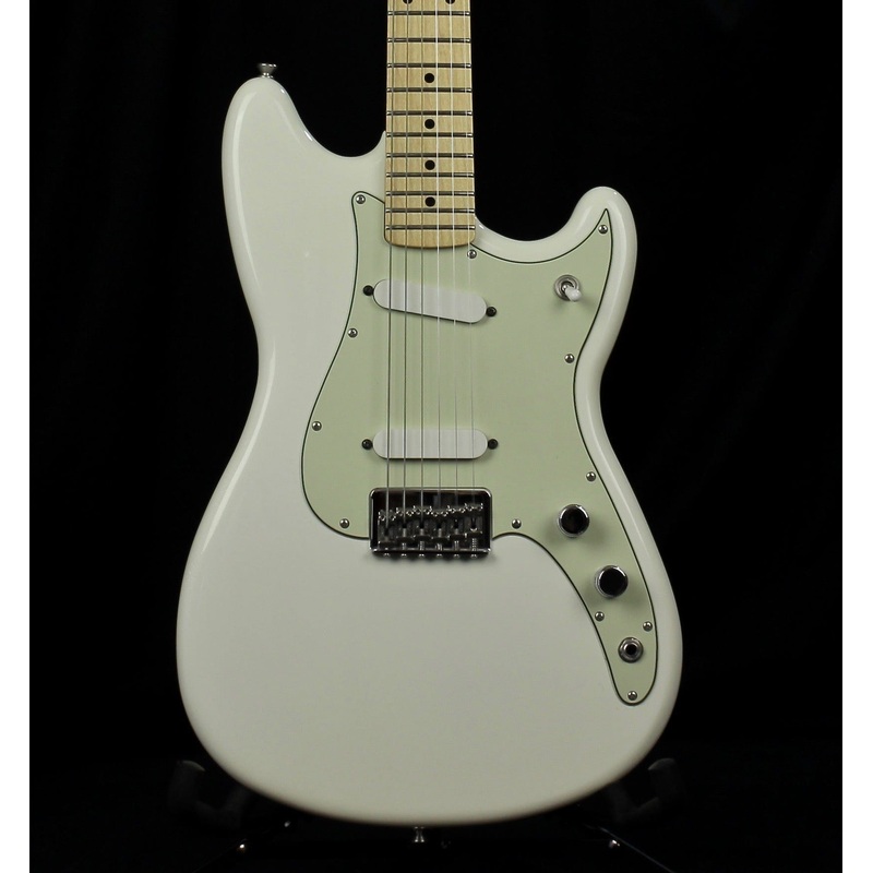 used-fender-duo-sonic-reissue-maple-board-arctic-white-duncan-pickups-upgrade-w-bag Used Fender Duo Sonic Reissue Maple Board Arctic White Duncan Pickups Upgrade w/ Bag