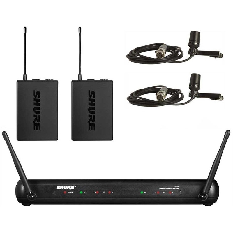 shure-svx-wireless-dual-lapel-mic-system Shure SVX Wireless Dual Lapel Mic System