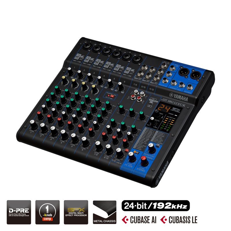 yamaha-mg12xuk-12-channel-mixing-console-with-fx-usb-volume-knobs Yamaha MG12XUK 12-Channel Mixing Console with FX + USB + Volume Knobs