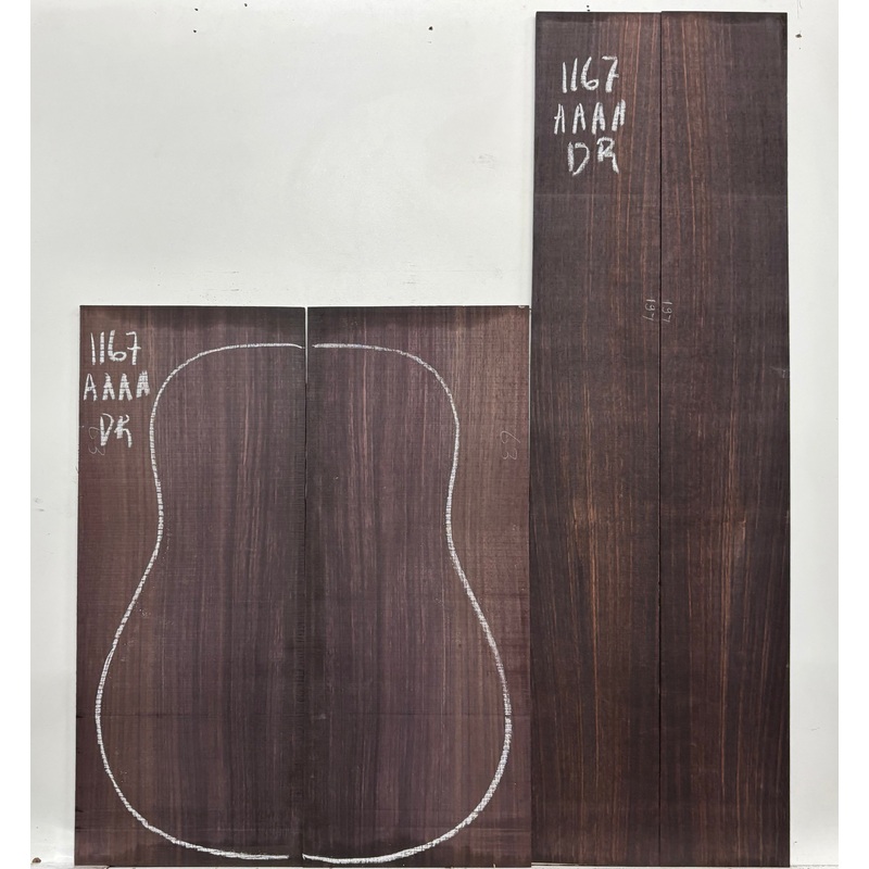 east-indian-rosewood-dreadnought-aaaa-grade-guitar-back-side-set-1167 East Indian Rosewood Dreadnought AAAA Grade Guitar Back & Side Set #1167