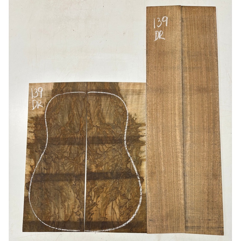 figured-flame-mango-dreadnought-guitar-back-and-side-set-139 Figured Flame Mango Dreadnought Guitar Back and Side Set #139