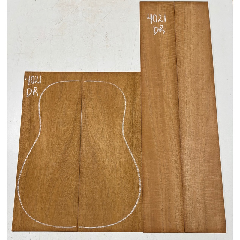 flame-genuine-mahogany-dreadnought-guitar-back-side-set-4021 Flame Genuine Mahogany Dreadnought Guitar Back & Side Set #4021