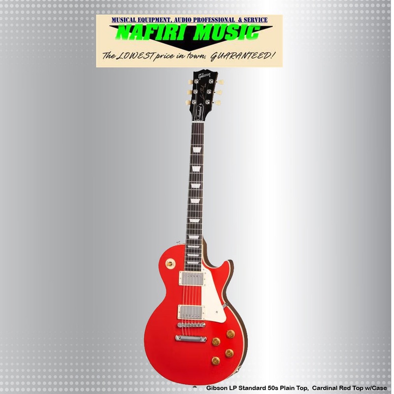 gibson-lp-standard-50s-plain-top-in-cardinal-red-with-case Gibson LP Standard 50s Plain Top in Cardinal Red with Case