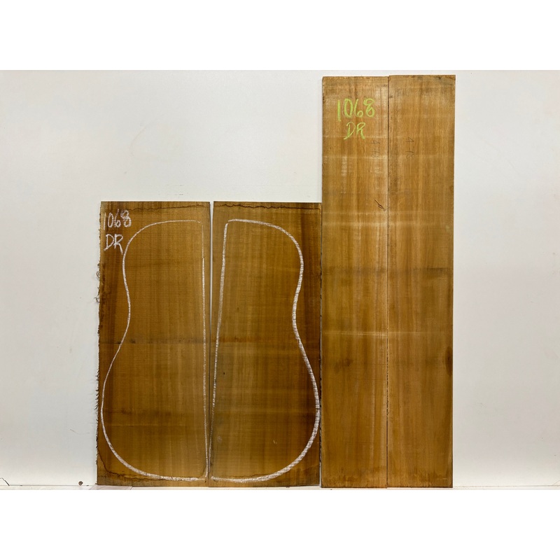 golden-acacia-dreadnought-guitar-back-side-set-1068 Golden Acacia Dreadnought Guitar Back & Side Set #1068