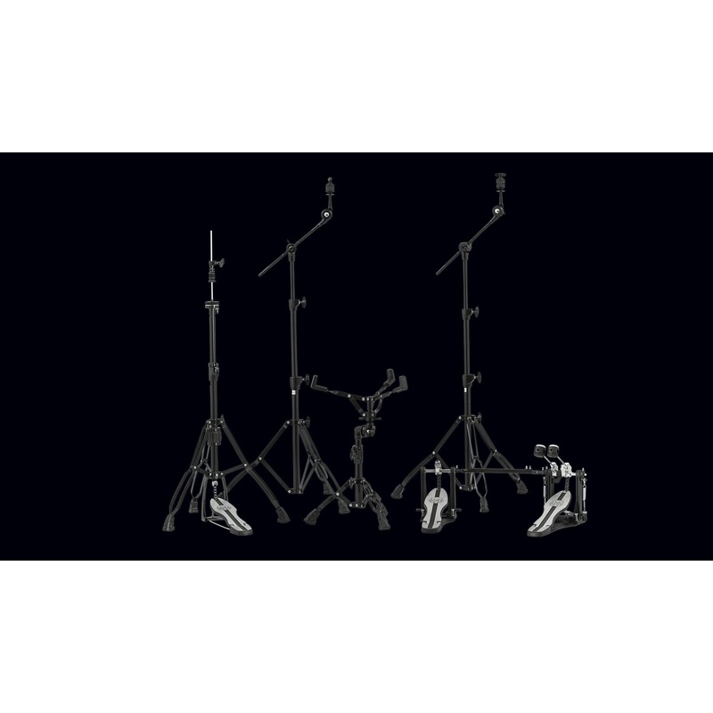 mapex-hp6005eb-5-piece-armory-series-hardware-pack-with-double-pedal-black-plated Mapex HP6005EB 5-piece Armory Series Hardware Pack with Double Pedal - Black Plated